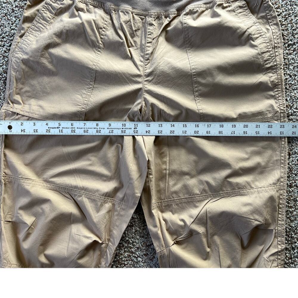 NWT Nautica Women's Cotton Roll-Tab Utility Pants, Large, Tan, Elastic Waist - Picture 12 of 13